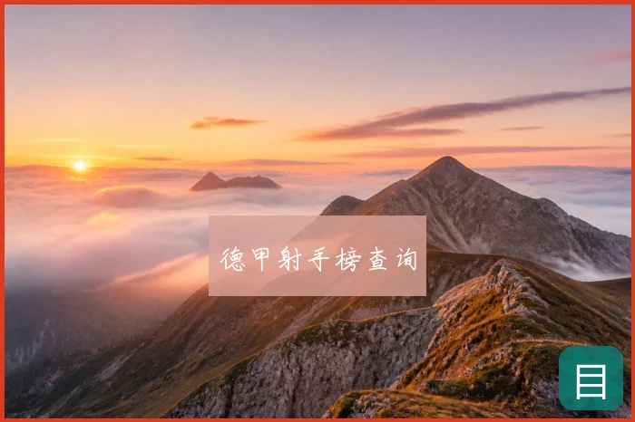 德甲射手榜查询